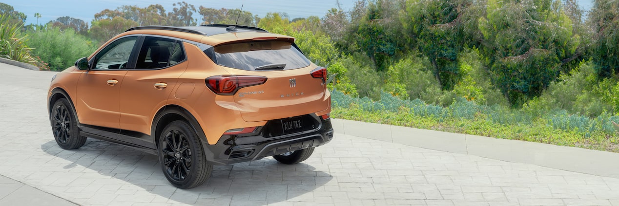 A Side Profile Shot of the New Buick Encore GX Parked