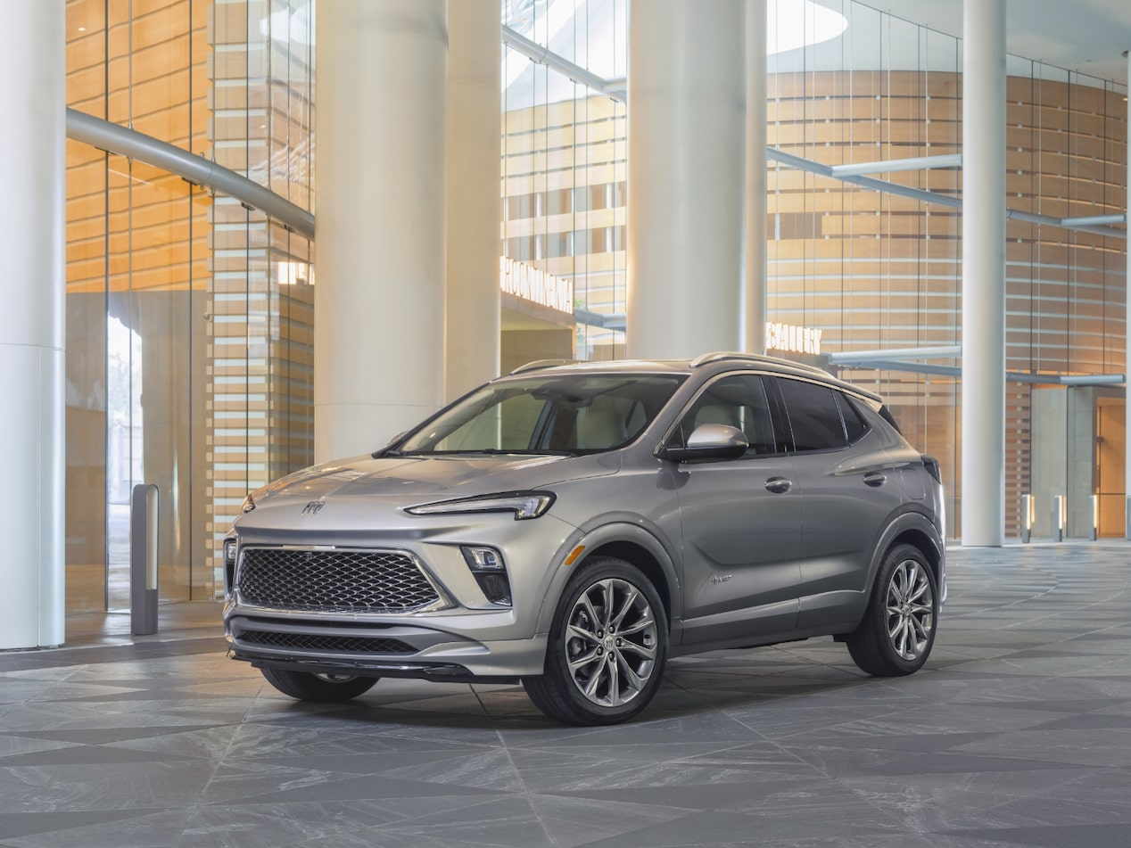 A Side Profile Shot of the New Buick Encore GX Parked