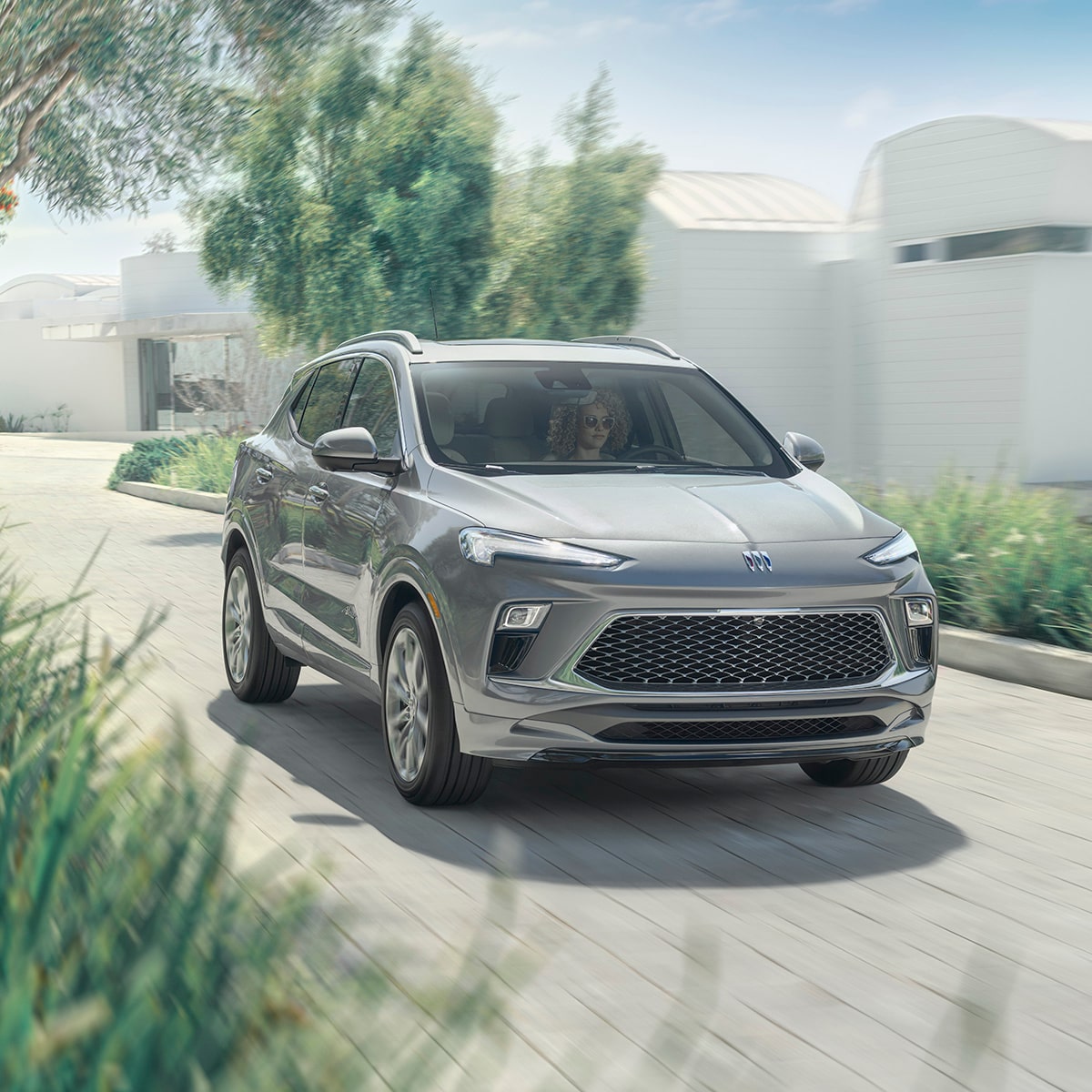 The 2024 Buick Encore GX Parked in a Driveway