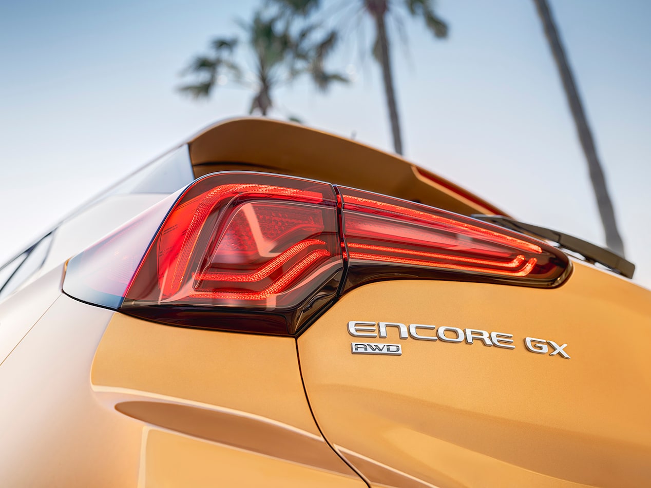 Close-Up View Of The 2024 Buick Encore GX ST Rear End Badging