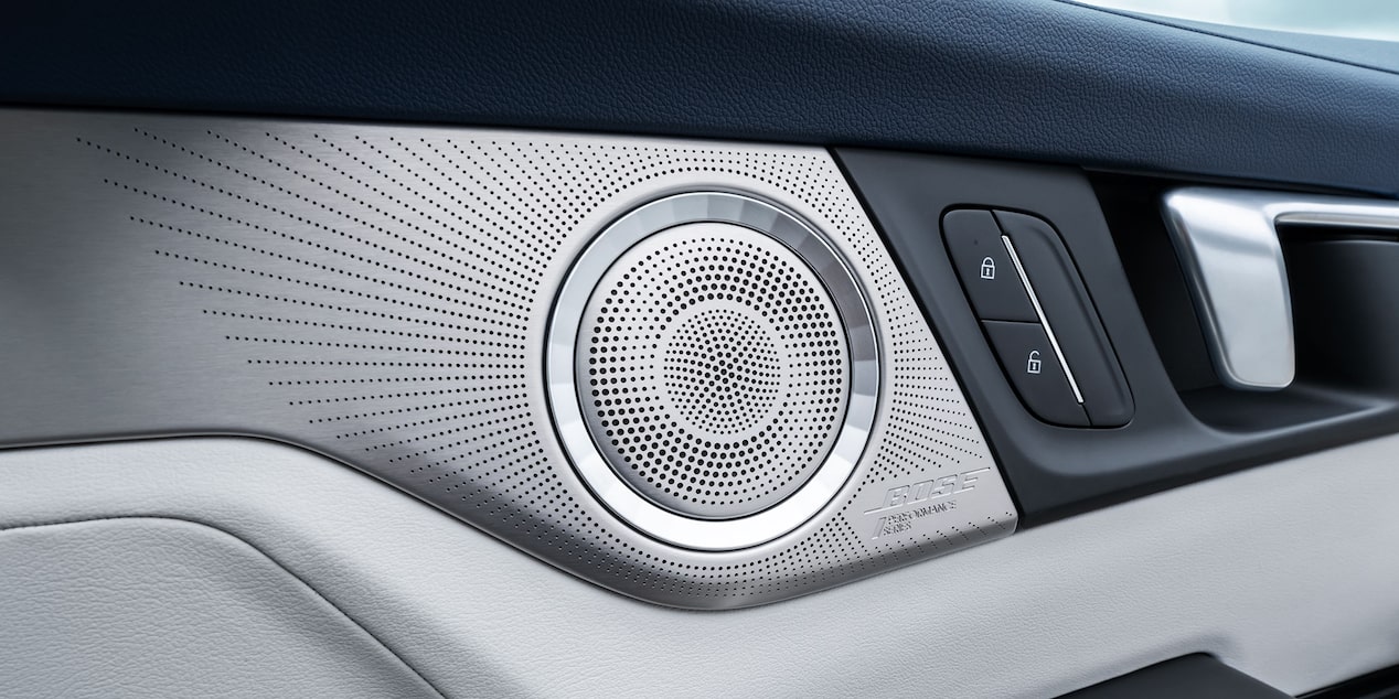 Close-up of a Bose Sound System in a 2025 Buick Enclave