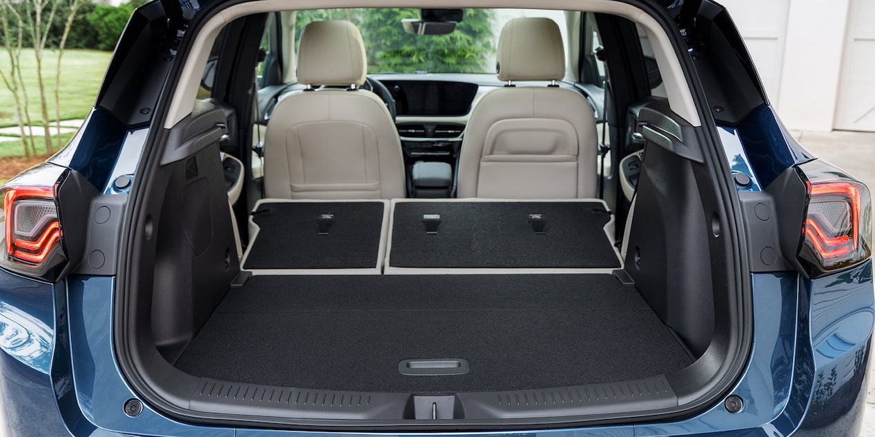 Close-up View of a 2025 Buick Encore GX Cargo Space With Back Seats Down