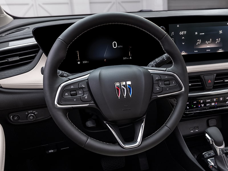 The 2025 Buick Encore GX Avenir Steering Wheel and Dashboard