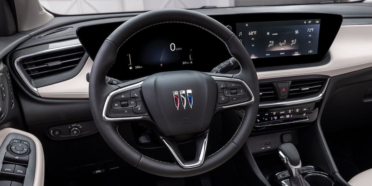 The 2025 Buick Encore GX Avenir Steering Wheel and Premium Infotainment Screen