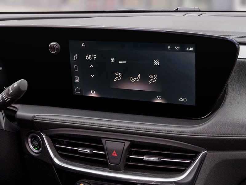 Close-up View of 2025 Buick Encore GX Key Features Displayed on 11" Infotainment Screen