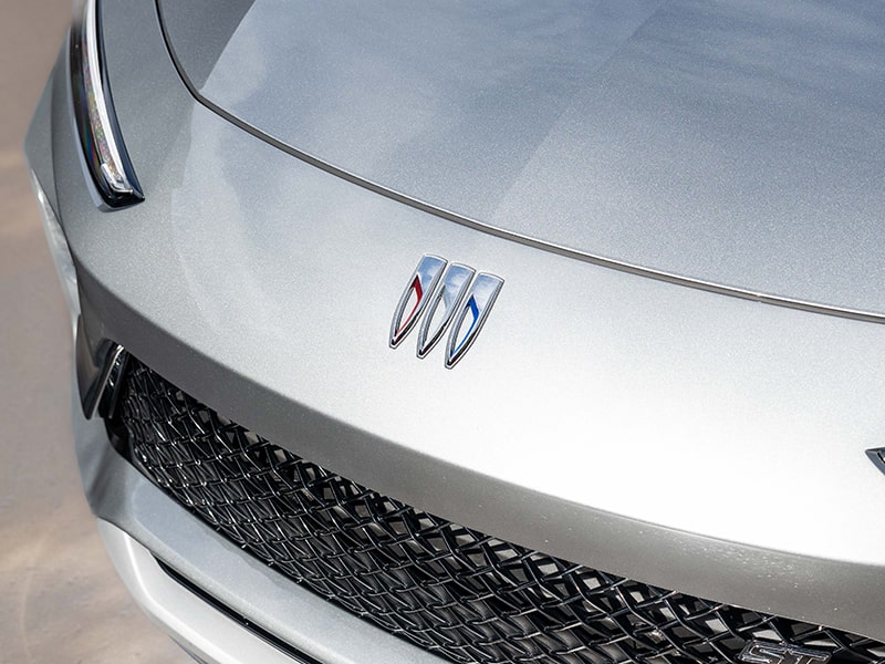 Overhead View of the 2025 Buick Envista Compact Crossover with the Buick Logo on the Hood