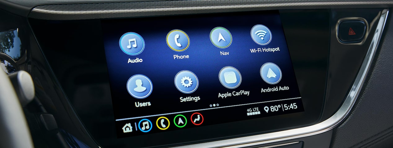 Closeup on Buick Infotainment System