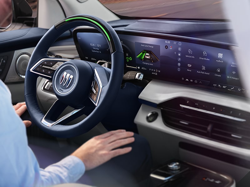 Driver Using the Super Cruise Feature in a 2025 Buick Enclave SUV