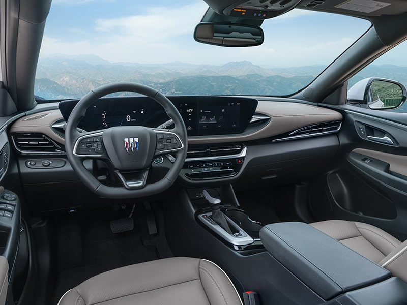 Close Up View of Buick's Steering Wheel and New 11" Infotainment System