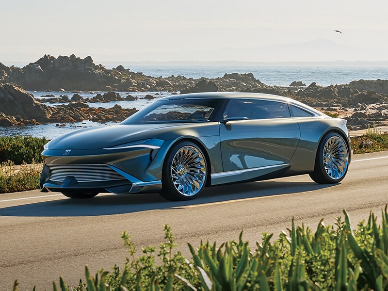 The Luxurious Buick Wildcat EV Driving Along the Coast