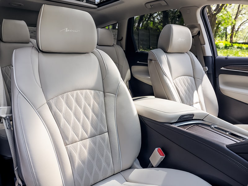 Dashboard View of a Buick's Comfortable and Stylish Front Row Seating