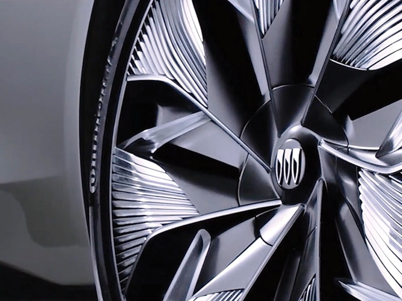 Close-up of a Buick Logo on a Vehicle Wheel