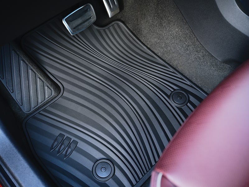 Close-up View of the First-Row Premium All-Weather Floor Mats in the Buick Envision