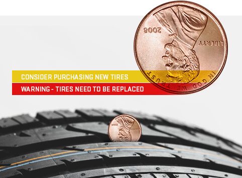 Tire wear penny test from Buick Certified Service