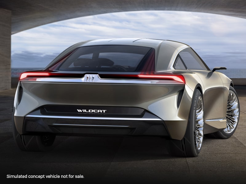 Exterior Rear View of the New Buick Wildcat EV Parked