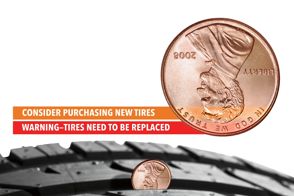 Tire Tread Penny Test Graphic