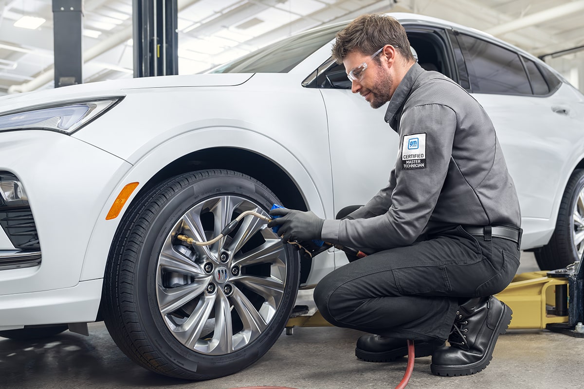 Buick Vehicle Being Worked on by a Certified Service Technician