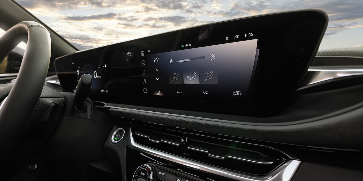 A Front Passenger Side View of the Buick Envista Infotainment System